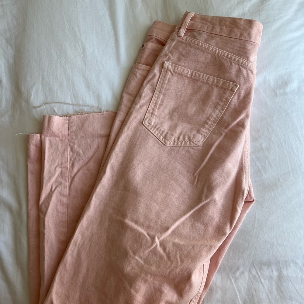 Pink Zara Wide Leg Jeans